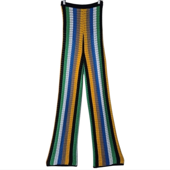 Simon Miller Mango Striped Openwork Knit Trouser Coastal Beach Vacation Boho - Picture 10 of 16